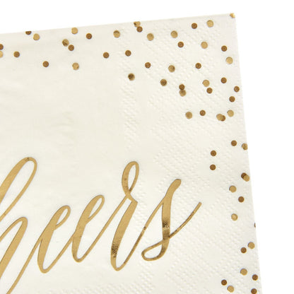 Cheers Cocktail Napkins - 40 Count Roobee Napkins 91674