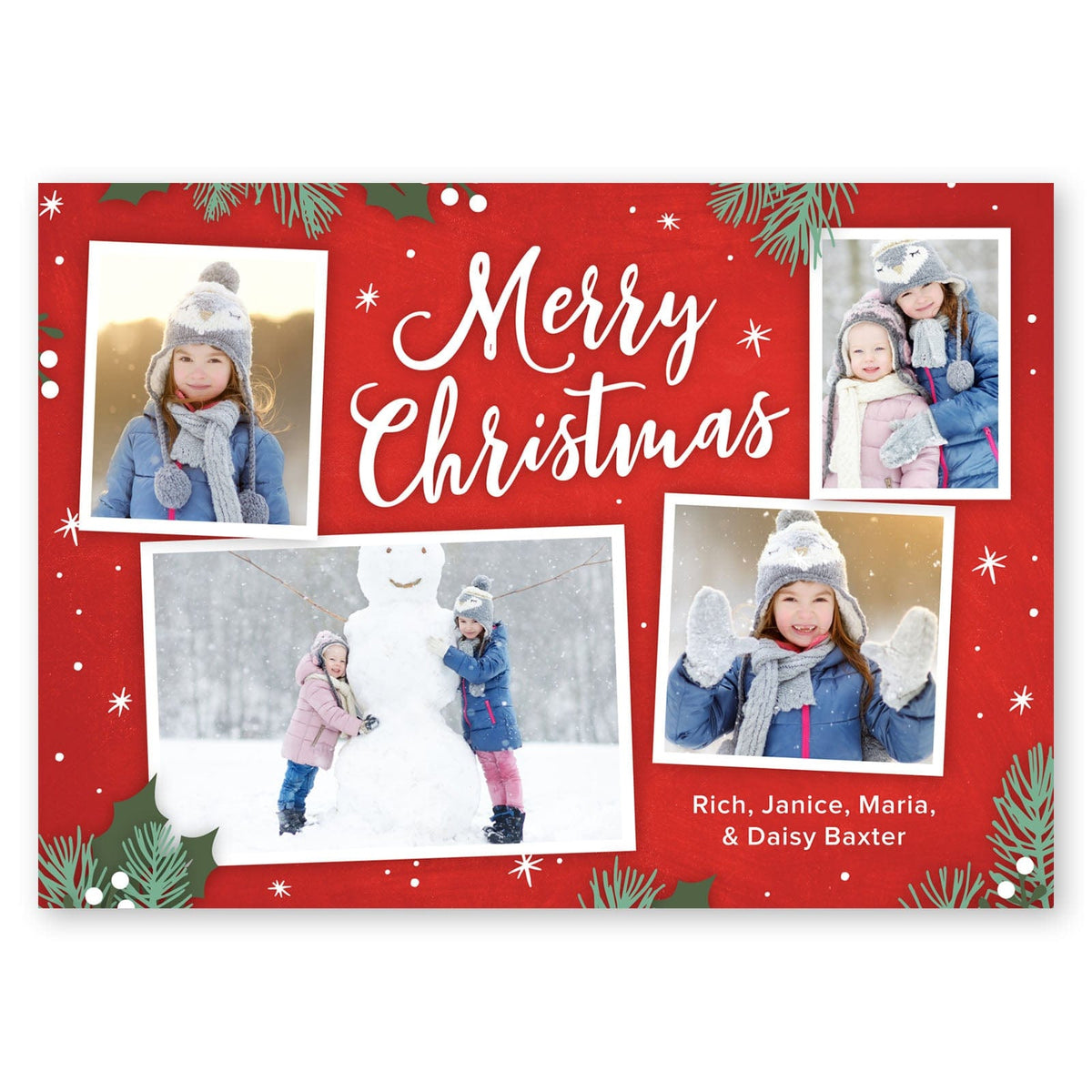 Christmas Sprigs Holiday Card Red Gartner Studios Christmas Card 95446