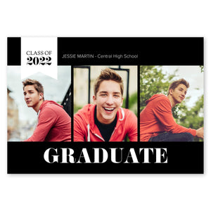 Classic Grad Graduation Announcement Black Gartner Studios Graduation Announcement 97669