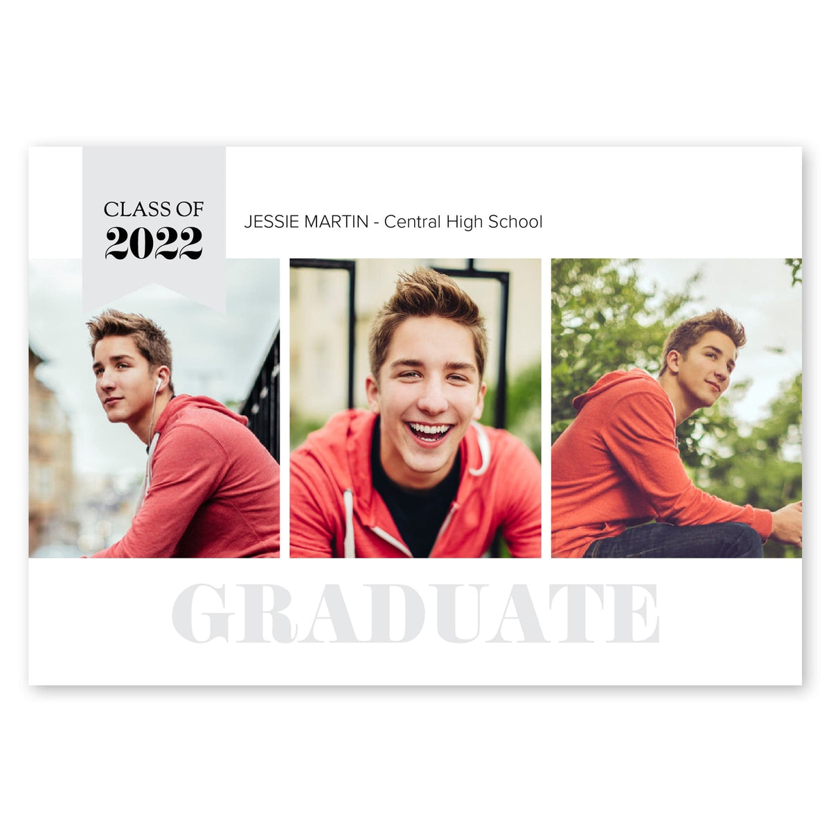 Classic Grad Graduation Announcement Light Gray Gartner Studios Graduation Announcement 97669