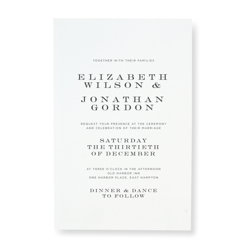 Classic Print At Home Wedding Invitation Kit White Gartner Studios Invitations 76038