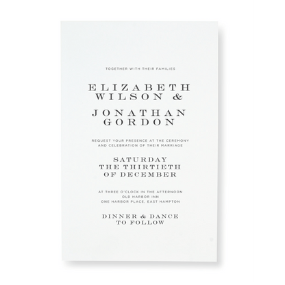 Classic Print At Home Wedding Invitation Kit White Gartner Studios Invitations 76038