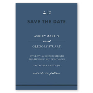 Classic Stripes Save the Date Navy Gartner Studios Save The Dates 96024