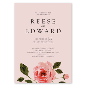 Coral Rose Wedding Invitation Blush Gartner Studios Wedding Invitation 96957