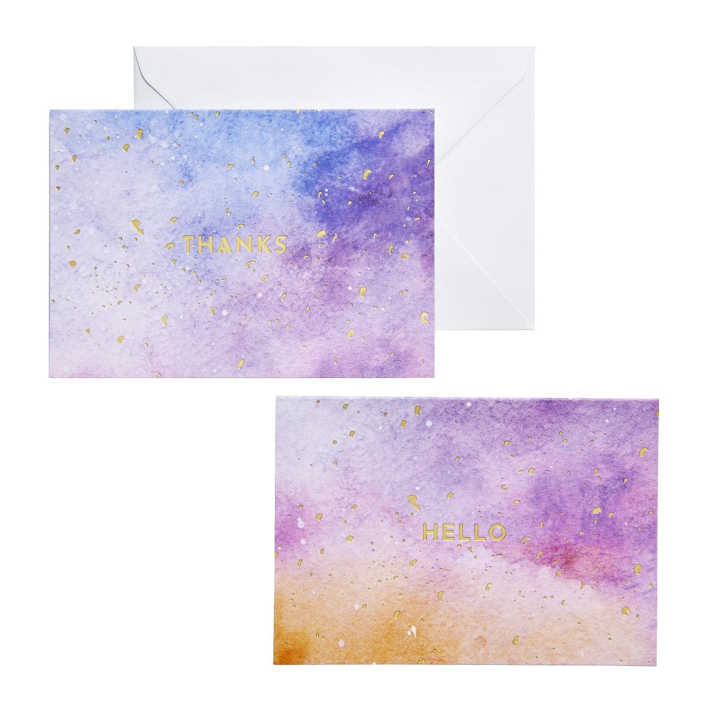 Cosmic 'Thanks' + 'Hello' Note Card Set | Gartner Studios