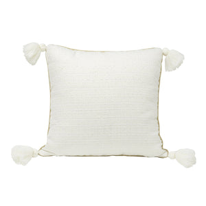 Cream and Gold with Tassels Throw Pillow Gartner Studios Pillow 45544