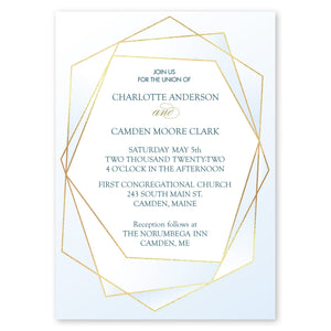 Delicate Frame Wedding Invitation Baby Blue Gartner Studios Wedding Invitation 96955
