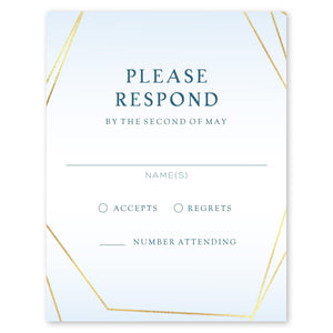 Delicate Frame Wedding Response Card Baby Blue Gartner Studios Response Cards 97211
