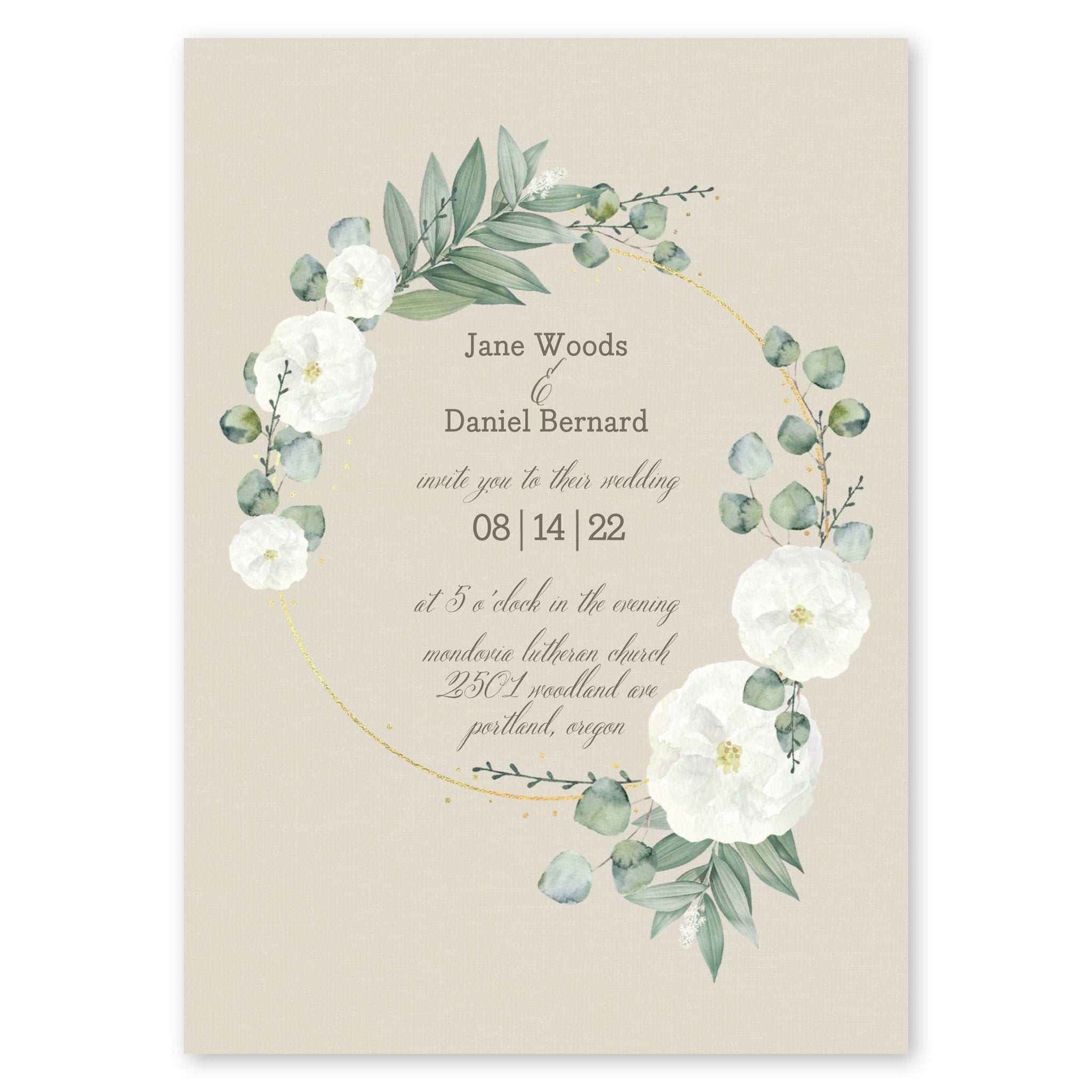 Delicate Floral Address Stamp - Personalized Floral Border for