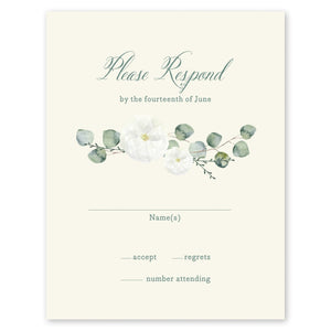 Delicate Wreath Wedding Response Card Ivory Gartner Studios Response Cards 97199