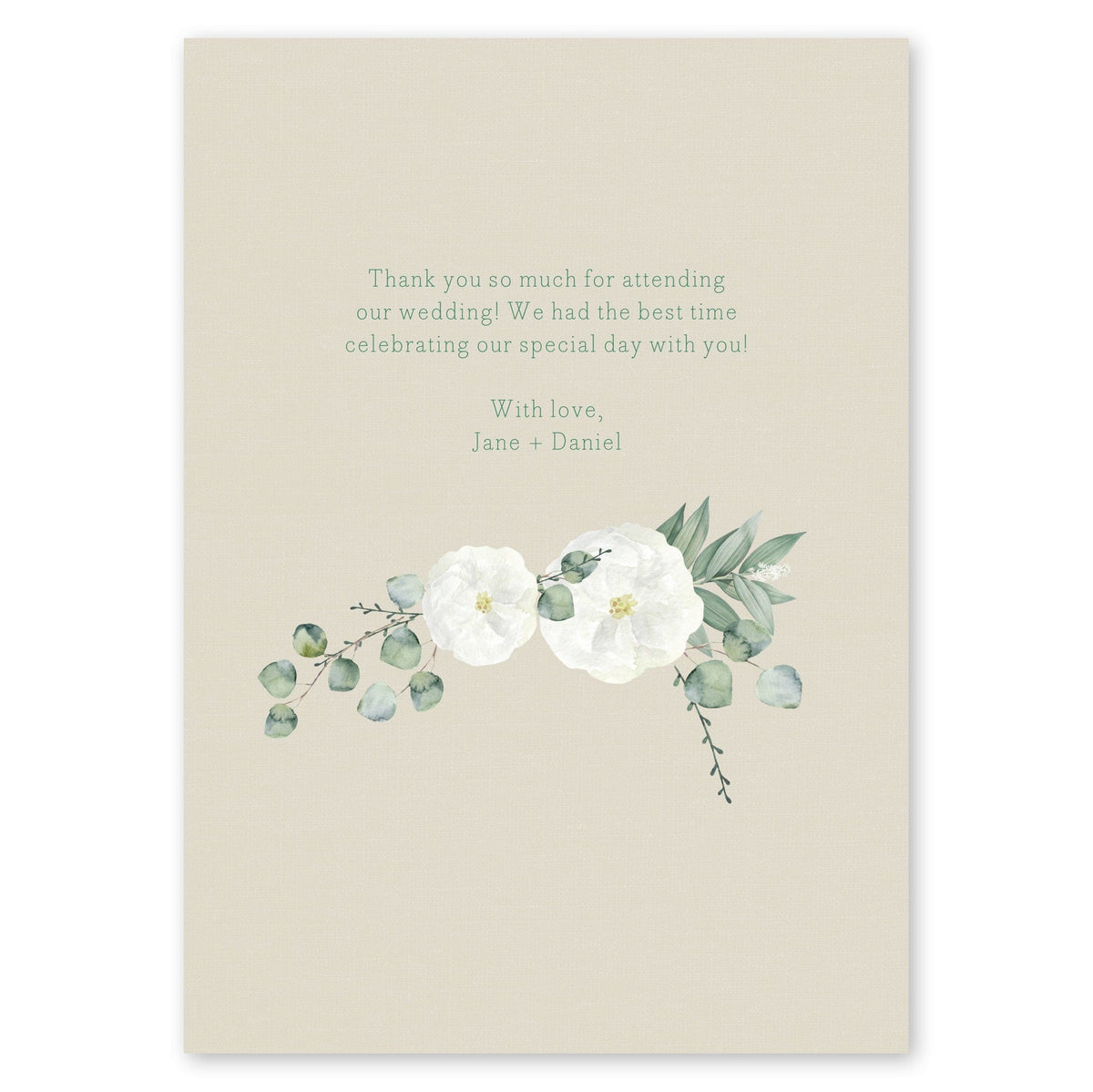 Delicate Wreath Wedding Thank You Gartner Studios Cards - Thank You