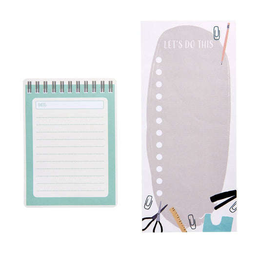 Desk 'Let's Do This' List Pads - Set of 2 George Stanley Notebooks 94642