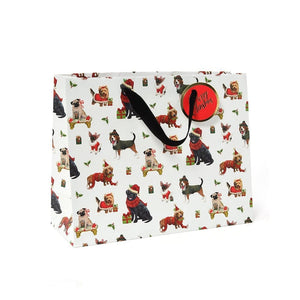Dogs In Their Holiday Best Gift Bag With Tag Medium Gartner Studios Gift Bags 43896