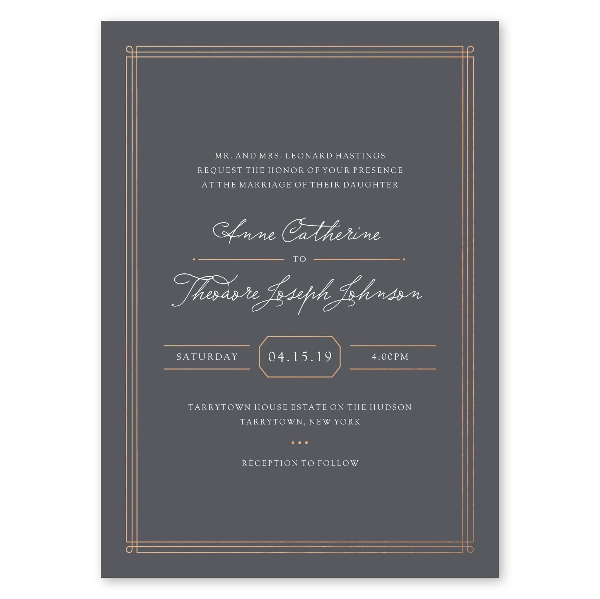 Invitation Break Line Black Wedding Invitation Lines Black & Gold Metal Modern Wedding
