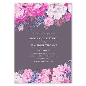 Enchanting Blossoms Wedding Invitation Magenta Gartner Studios Wedding Invitation 10607