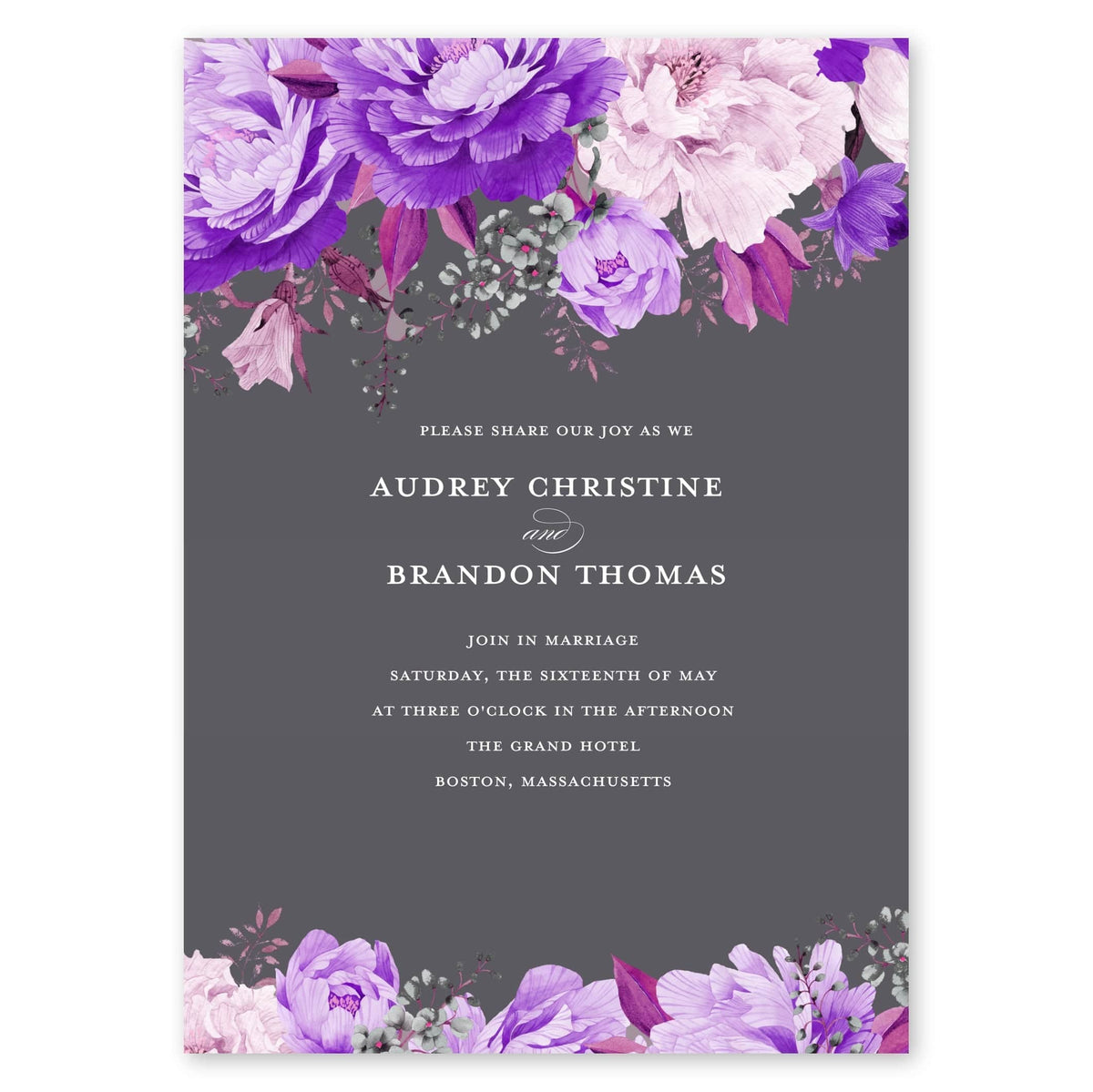 Enchanting Blossoms Wedding Invitation Periwinkle Gartner Studios Wedding Invitation 10607