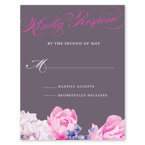 Enchanting Blossoms Wedding Response Card Magenta Gartner Studios Response Cards 10608