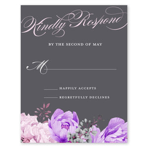 Enchanting Blossoms Wedding Response Card Periwinkle Gartner Studios Response Cards 10608