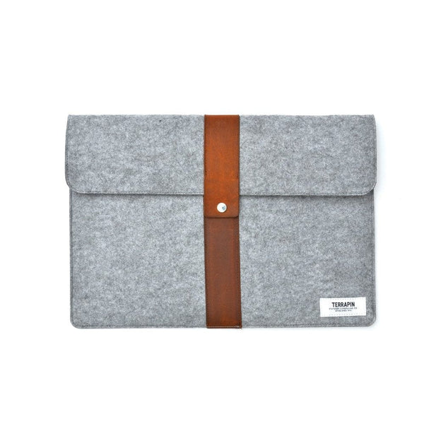 Felt Laptop Sleeve With Leather Strap Gartner Studios