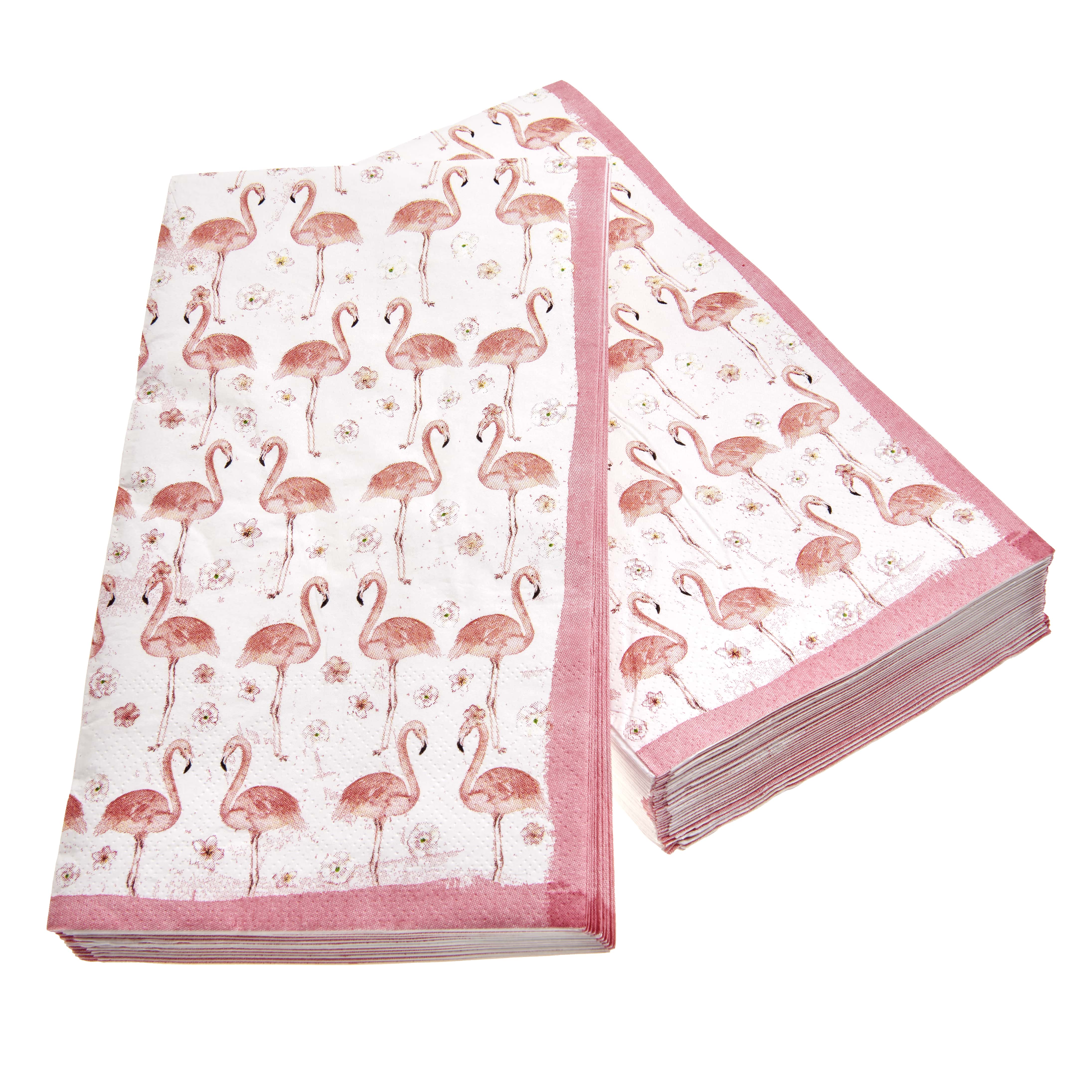 Sovie HOME Servietten FLAMINGO – 12 Stück, 40x40 Cm, Airlaid, Rosa-pink Für Sommerpartys