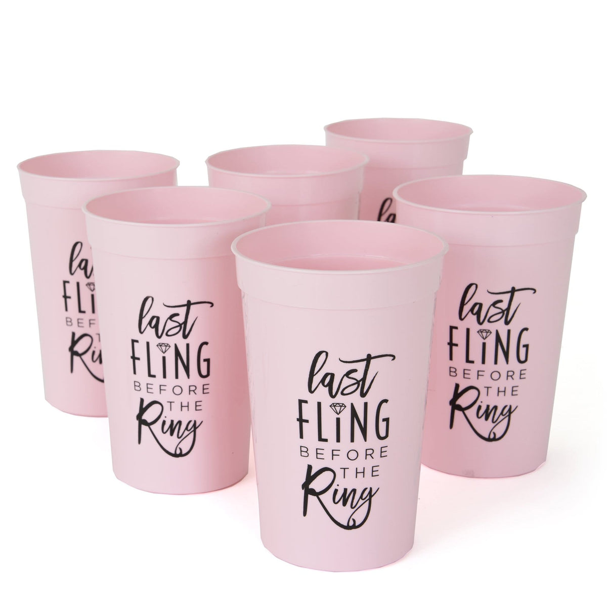 Fling Before The Ring Plastic Cups - 6 Count Gartner Studios Napkins 38234