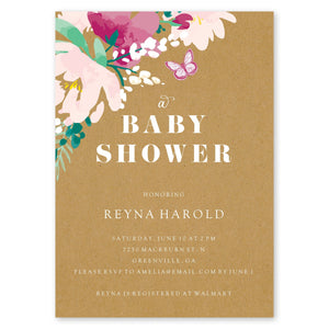 Floral Baby Shower Invitation Berry Gartner Studios Baby Shower