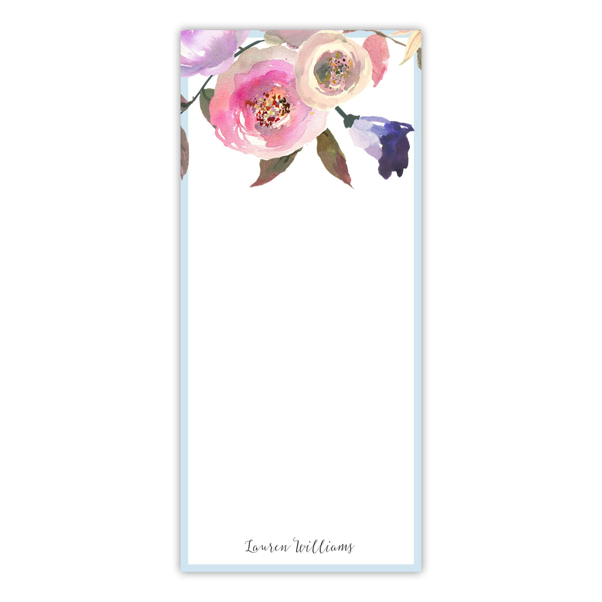 Floral Bouquet Custom Listpad Baby Blue Gartner Studios Listpad 97535