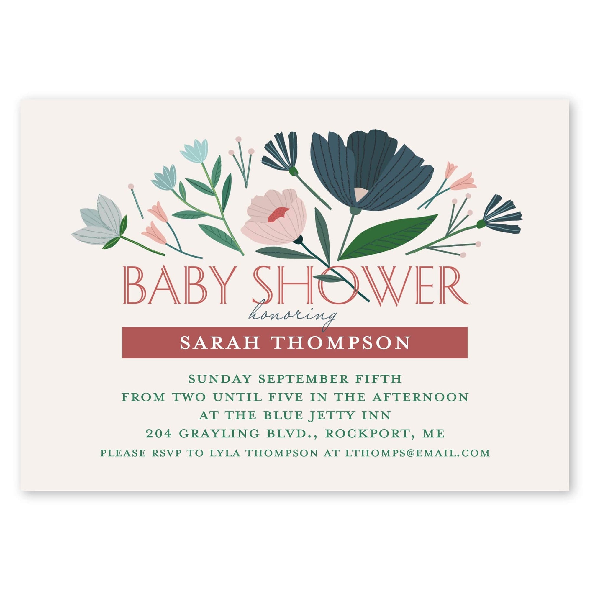 Floral Burst Baby Shower Invitation Rose Gartner Studios Baby Shower
