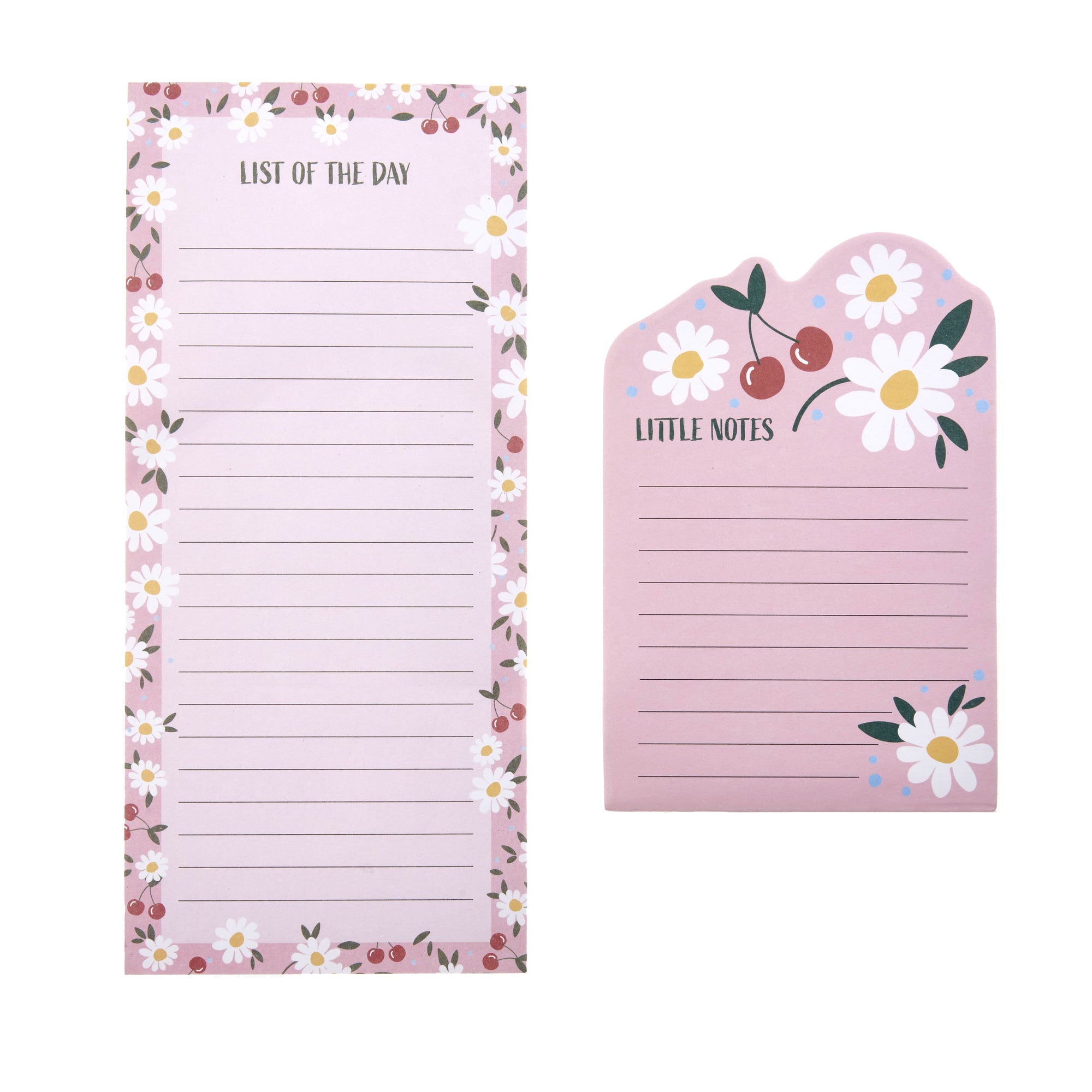 Floral List of the Day + Little Notes Notepad Set Gartner Studios Notepads 94526