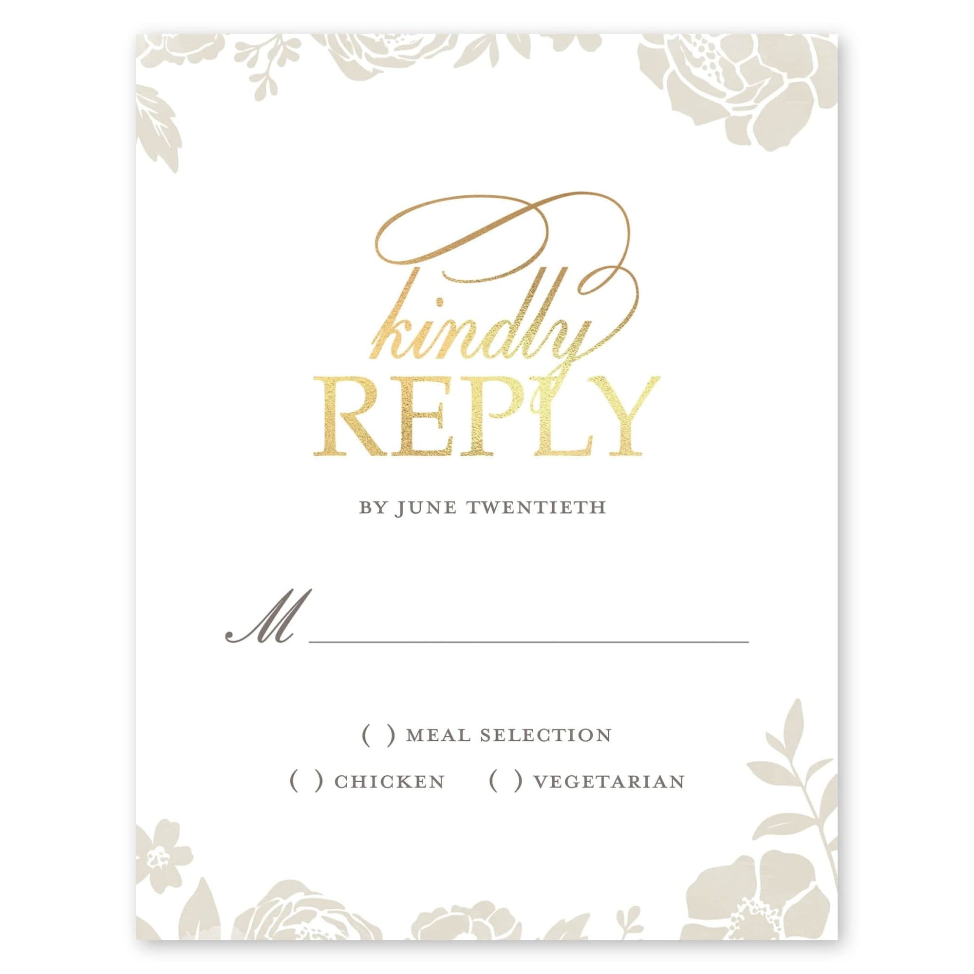 Flourish Wedding Response Card White Gartner Studios Response Cards 97200