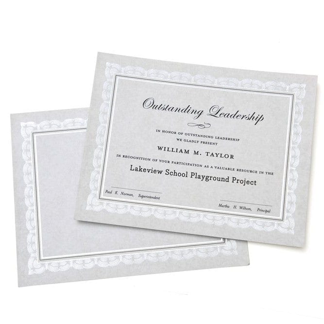 Foil Certificate Paper - Silver Gartner Studios Certificate Paper 74938
