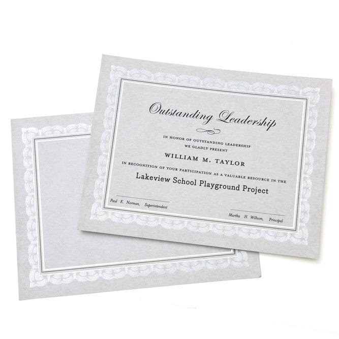 thumbnail image 2 of White Cardstock 50 Sheets Silver Foil Certificate Paper For Printing - Customizable White Paper 2 of 11