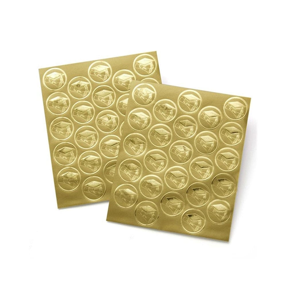 Foil Grad Cap Envelope Seals Gold Gartner Studios Seals 76560