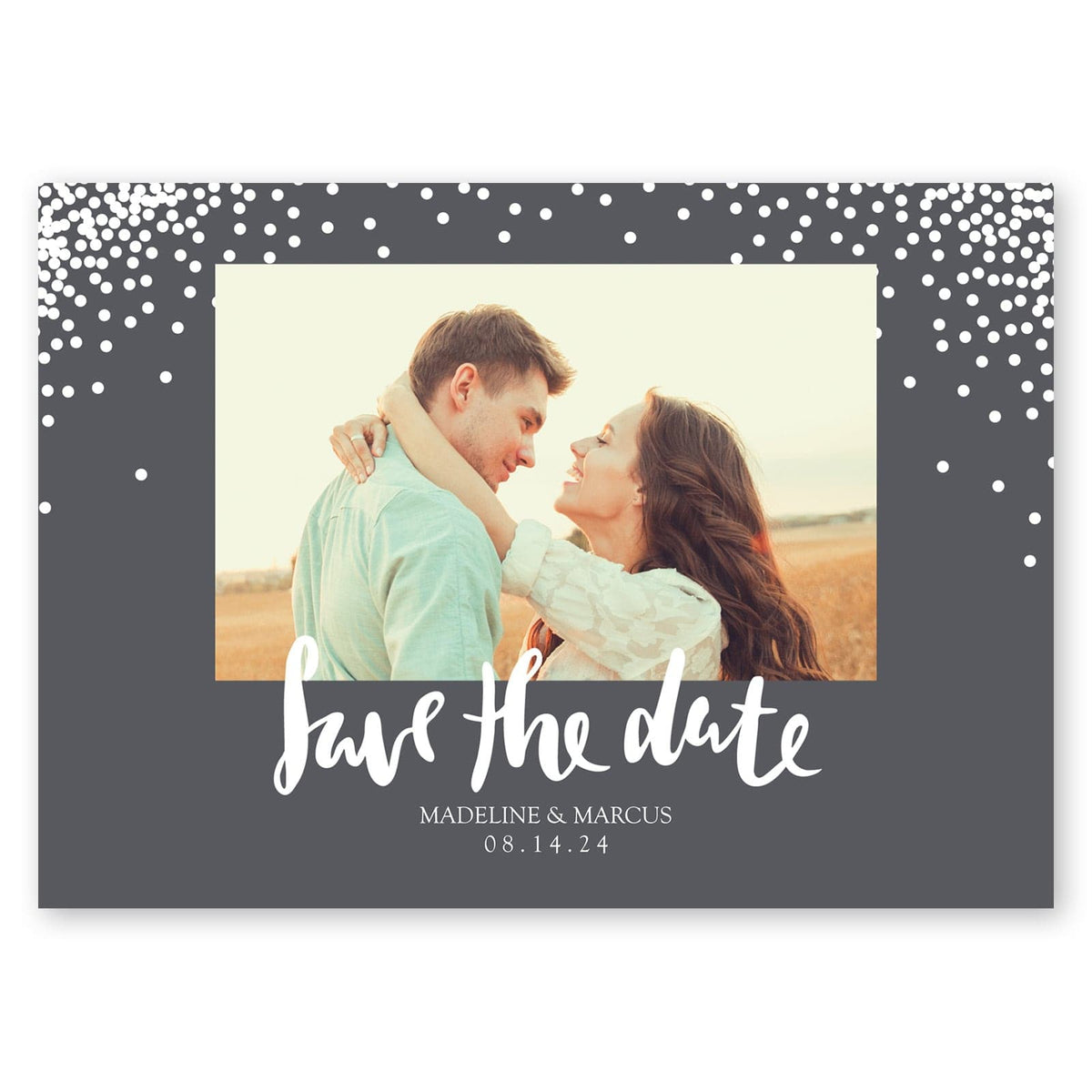 Glam Dots Save The Date Gray Gartner Studios Save The Dates 96041