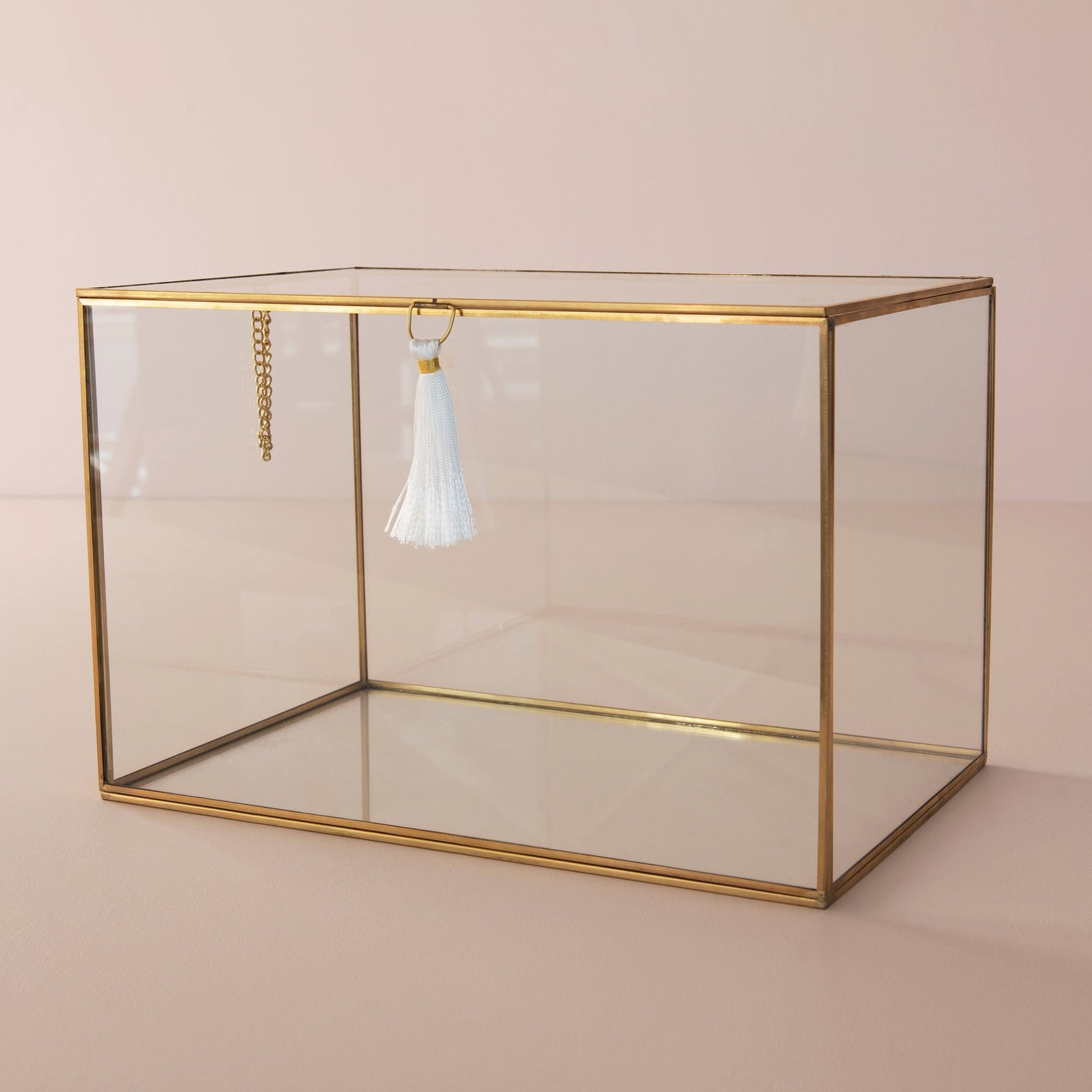 Glass Wedding Card Box With Gold Accents | Gartner Studios Glass Wedding Card Box With Gold Accents | Gartner Studios