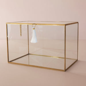Glass Wedding Card Box With Gold Accents Style Me Pretty Card Box 56720