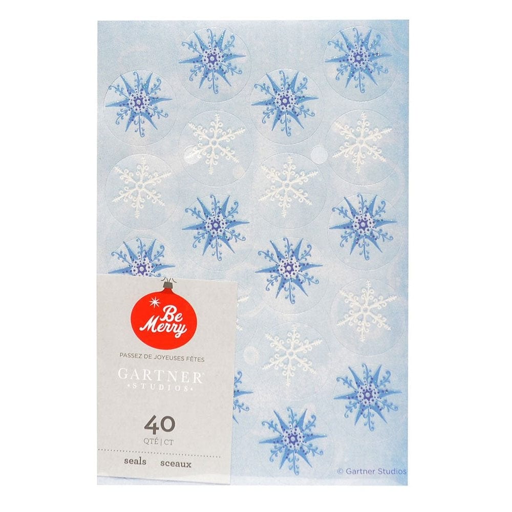 Glitter Snowflake Envelope Seals - 40 Count Gartner Studios Seals 18707