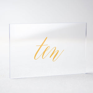 Gold Acrylic Table Numbers Number 10 Gartner Studios Table Numbers 43292
