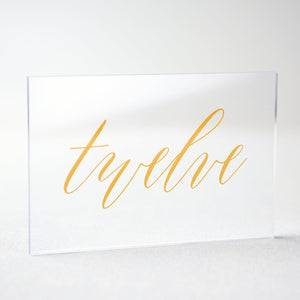 Gold Acrylic Table Numbers Number 12 Gartner Studios Table Numbers 43294