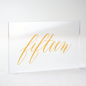 Gold Acrylic Table Numbers Number 15 Gartner Studios Table Numbers 43297