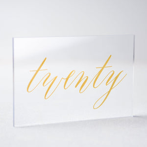 Gold Acrylic Table Numbers Number 20 Gartner Studios Table Numbers 43302