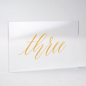 Gold Acrylic Table Numbers Number 3 Gartner Studios Table Numbers 43285