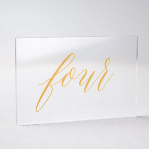 Gold Acrylic Table Numbers Number 4 Gartner Studios Table Numbers 43286
