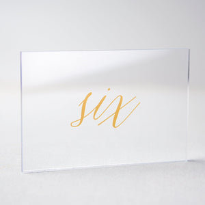 Gold Acrylic Table Numbers Number 6 Gartner Studios Table Numbers 43288