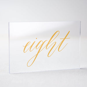 Gold Acrylic Table Numbers Number 8 Gartner Studios Table Numbers 43290