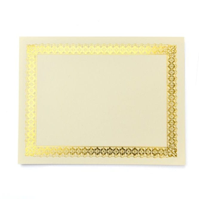 Gold Border Certificate Paper Kit - 60 Count Gartner Studios Certificate Paper 54514