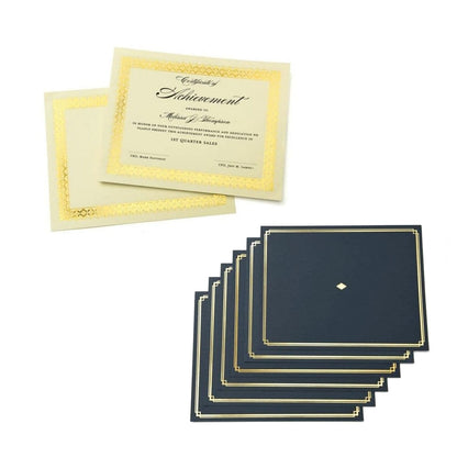 Gold Border Certificate Paper Kit - 60 Count Gartner Studios Certificate Paper 54514