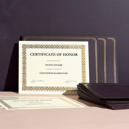 Gold Border Certificate Paper Kit - 60 Count Gartner Studios Certificate Paper 54514
