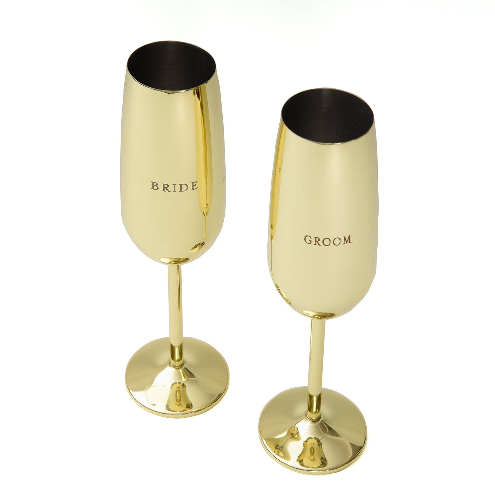 Gold Bride and Groom Toasting Flutes Gartner Studios Drinking Glass 38169