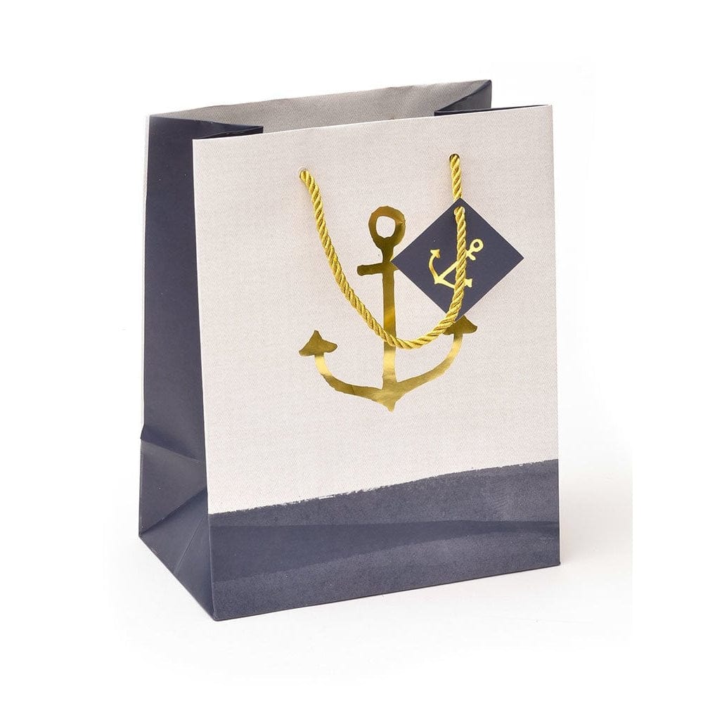 Gold Foil Anchor Gift Bag &amp; Tag Medium Gartner Studios Gift Bags 51893